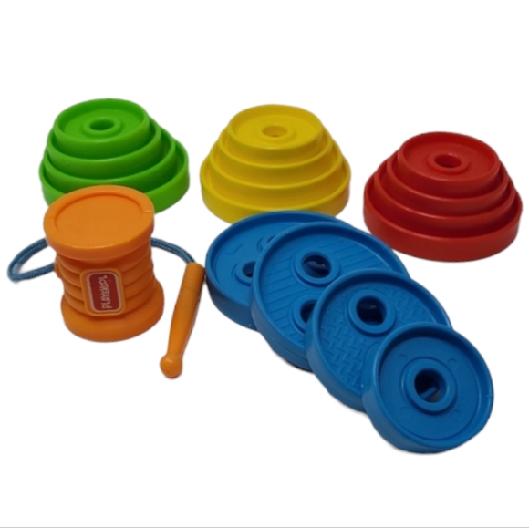 VINTAGE PLAYSKOOL THREAD SEWING BUTTON TODDLER LEARNING TOY - Picture 6 of 15